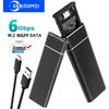 Gabinete Externo M.2 NGFF SATA Case para SSD M2 Adaptador de SSD M.2 para USB 3.1 Tipo C Protocolo Único para Disco SSD NGFF SATA PCIE