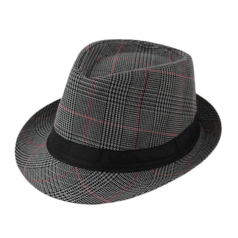 Cappelli Fedora Estivi per Uomo Mezza Età Cappellino Lino Panama Monocolore Jazz Cappello Cowboy Uomo Donna Festa Britannica Cappello da Sole