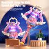 Kids Handheld Lamp Swingable Wings Retractable Handles Dual Sound Light Effects Switchable Scepter Lamp Princess Style Toy