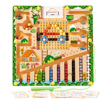 Magnetic Sorting Games Montessori Puzzle Toys Maze Board Learning Color Counting Number Classification Wooden Educational Toys
