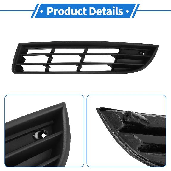 1 Pc Fog Light Grill for Volkswagen Passat 2007-2011 ABS Black Front Left Front Lower Bumper Fog Light Cover Inserts