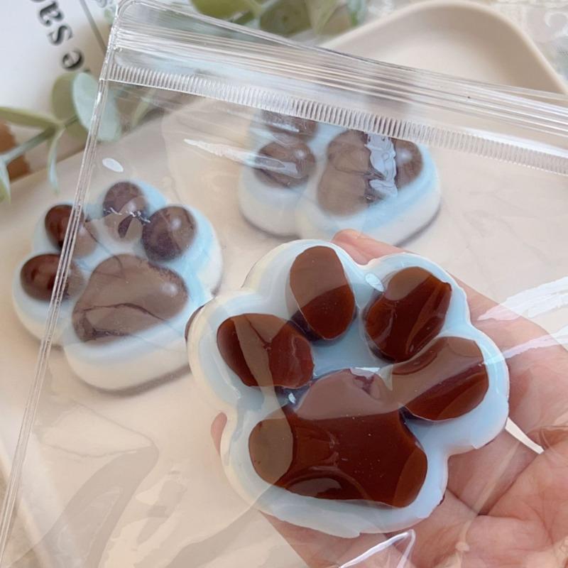 Kids Slow Rebound Pinching Decompression Stress Relief Relax Toys Kawaii Sticky Chocolate Cat Paw Squeeze Toys For Children Gift