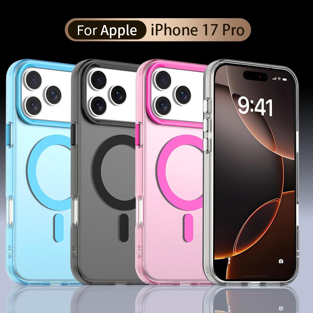 Magsafe Matte Phone Case For Apple iPhone 17 Pro Max Case Magnetic Wireless Charging For iPhone 17 Air Shockproof Back Cover
