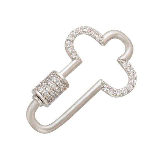 

Декоративна Пряжка-Тяга з Прозорими Стразами Легке Гвинтове Закриття З єднувач для Прикрас Браслети Намиста Брелоки Аксесуари для DIY A срібний