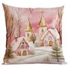New Christmas Pillowcase Pink and Gold Fantasy Christmas Holiday Home Sofa Decoration Pillow Cushion
