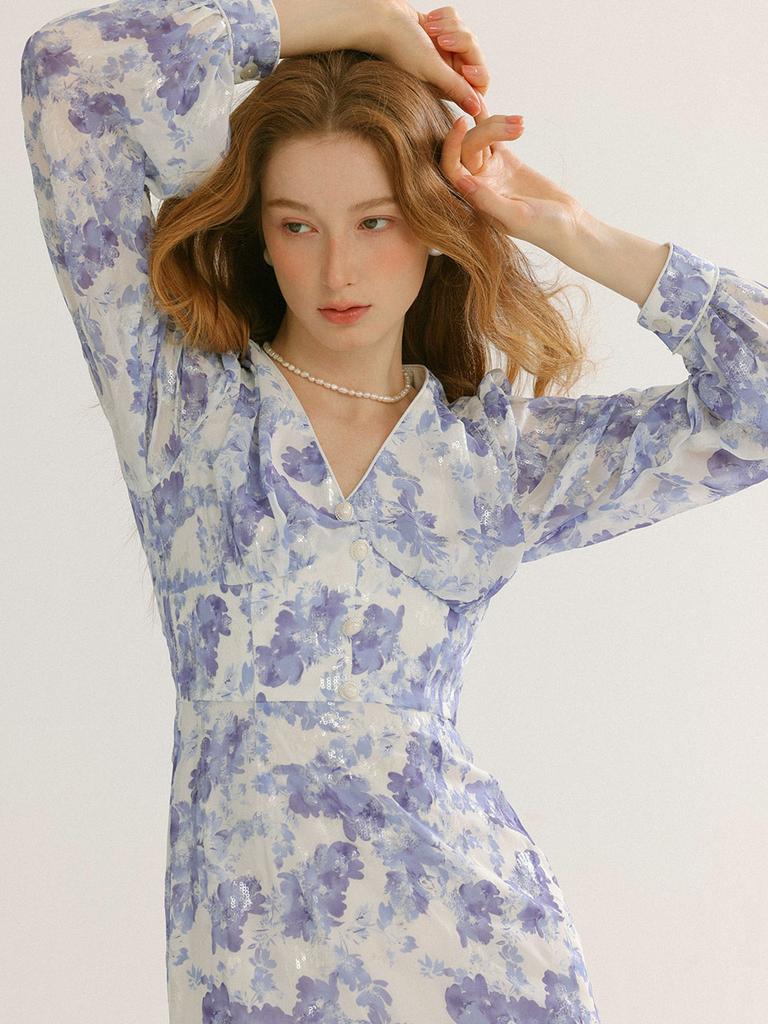 Sinseuden Maris V-Neck Long Dress