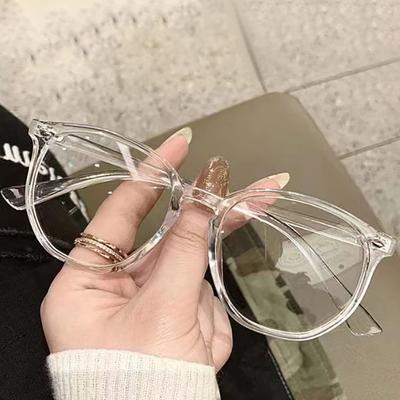 Transparente Computerbrille Großes Gestell Damen Herren Blaulichtfilter Polygon Quadratische Brille Optische Brille