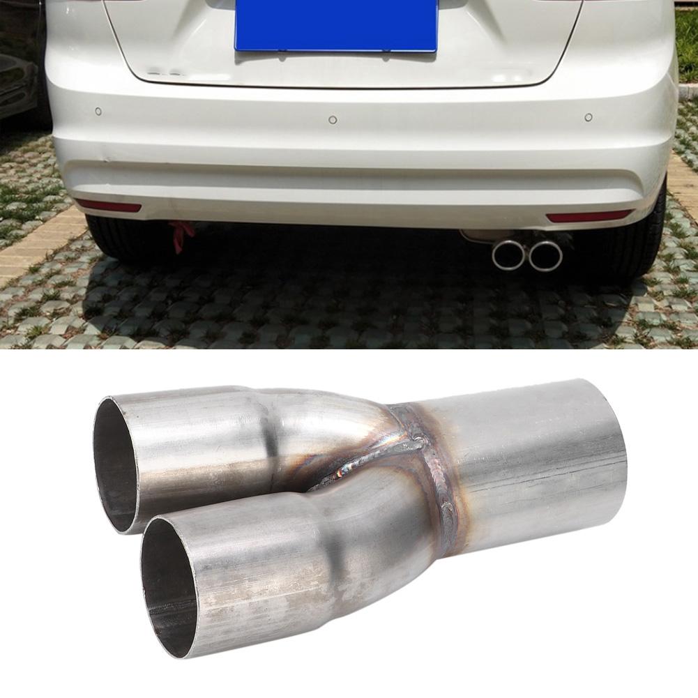 Eksosmanifold i rustfritt stål 2in dobbelt innløp enkelt 2.5in utløp