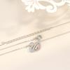 Necklace Pink Diamond Swan Pendant Korean Version Versatile Ins Zircon Accessories Premium Durable Quality Useful