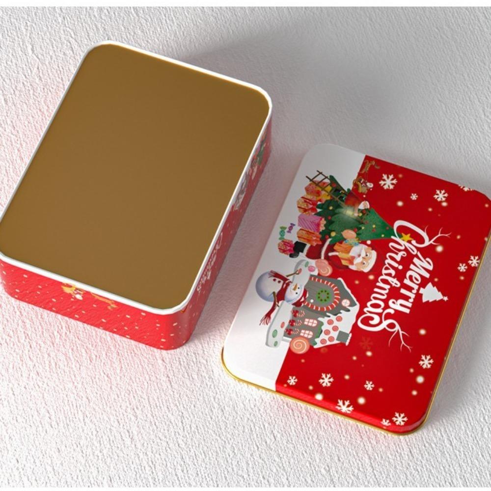 Square Christmas Box Multii Style Gift Packing New Biscuit Can  Jewelry