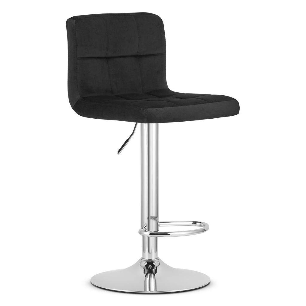 PROT stool - black velvet / chrome base x 2
