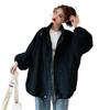 Korean Style Mid-Length Drawstring Zipper Jacket - Spring/Autumn 2025 Women's Long Sleeve Workwear