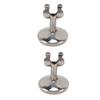 2Pcs Table Number Stands Stainless Steel Round Stable Base Sturdy Simple Place Card Holder for Wedding Party Office M