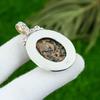 925 Silver Natural Honey Dendrite Opal Daughter Birthday Bezel Pendant Jewelry