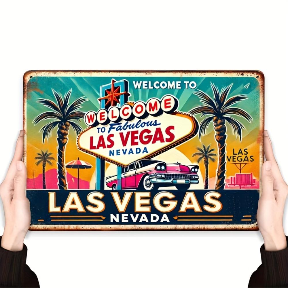 ClassicVegasDecor Las Vegas Iron Sign - Retro Neon Art - Bedroom/Bar/Hotel - Perfect Casino Gift