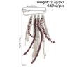 Exaggerated Long Tassel Chain Rice Bead Brooches for Women Handmade Bead Multi-Layer Chain Fixed Needle Clothing Decoration