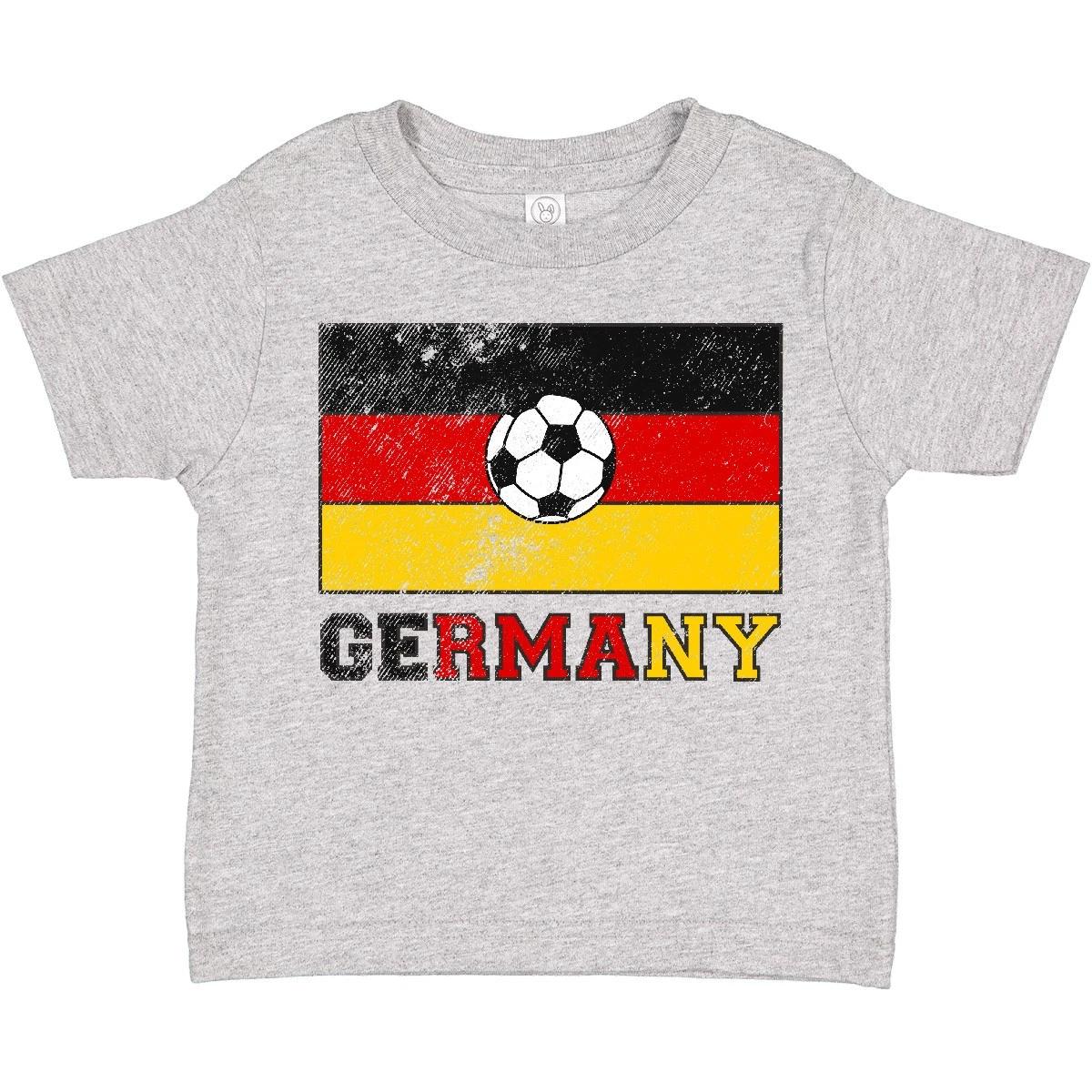 Inktastic German Soccer Toddler kids boys T-Shirt Germany Deutschland Futbol Fan Lover Kid 120