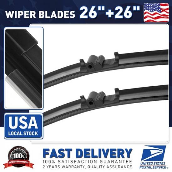 2PCS Genuine Quality Replacement Front Windshield Wiper Blades Set Of 26  & 26