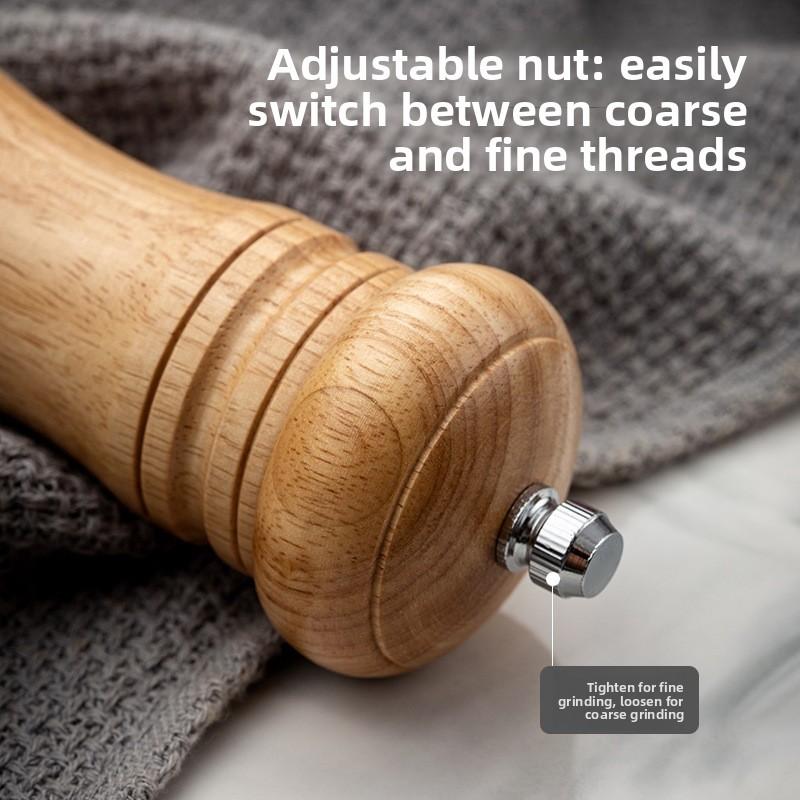 6 Inch Manual pepper grinder wood acrylic ceramic core pepper seasoning grinding bottle