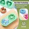 DIY Silicone Baking Pan 2-Cavity Cake Mold Non-Stick Doughnut Baking Mold  Dessert