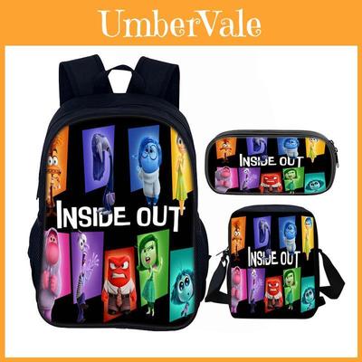 Inside Out 16inch School Backpack Set With Polyester Material For Kids And Teens