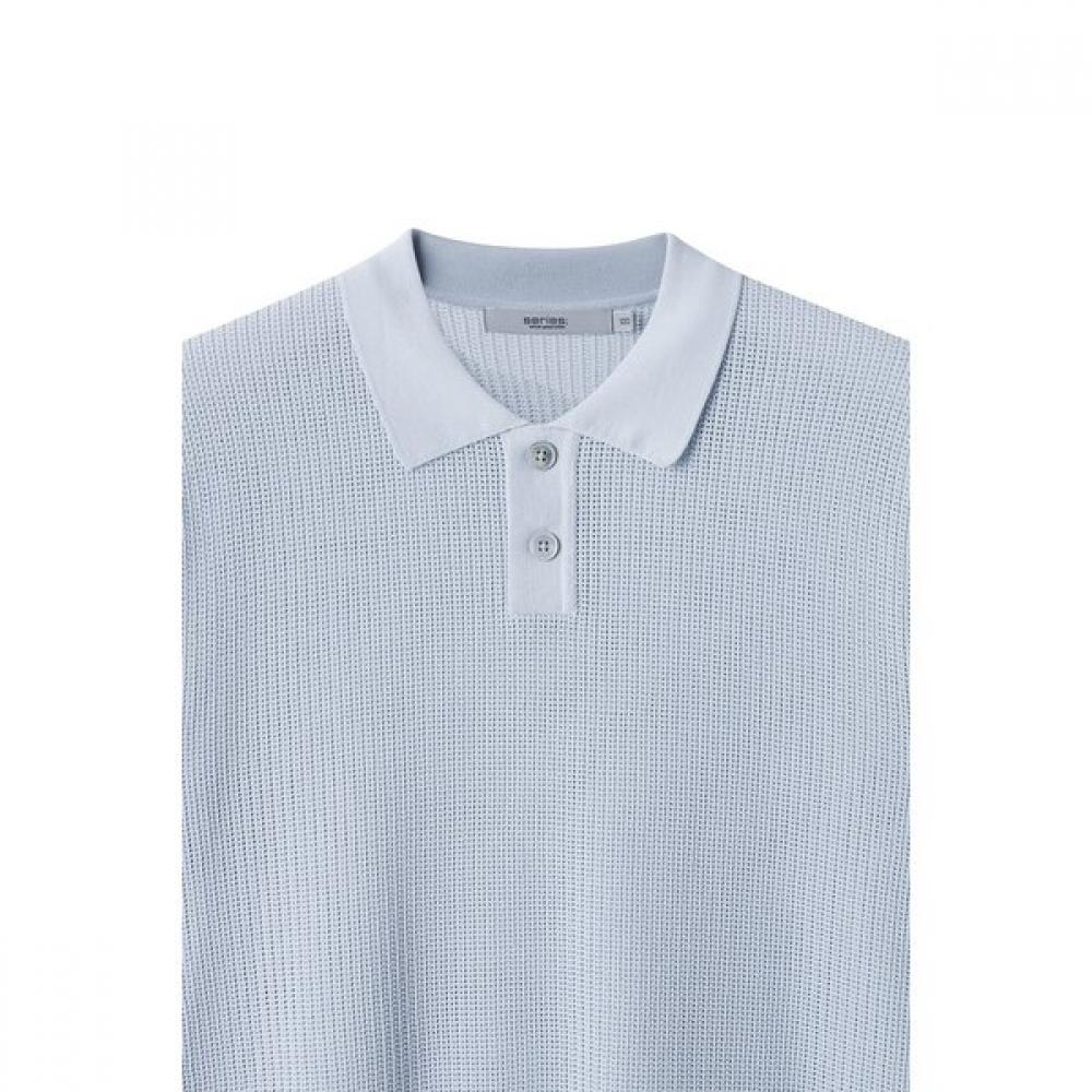 Series Loose Fit Half Sleeve Polo Sweater  Sawam25801bus 