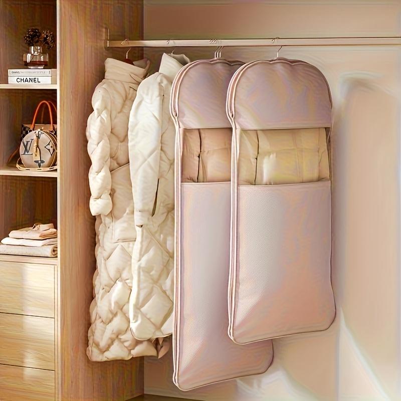 Compression Storage Bags In Pink And Beige Designed To Save 40% Space Perfect for Vacuum Sealing Down Coats And Winter Clothing