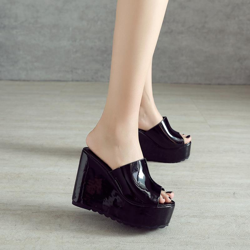 Platform Slippers Women Fashion Shoes Wedge Sandals Solid Color Party Sandles Woman Casual Comfort Designer Summer Footwear