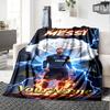 Messi Personalized Text Blanket Multi-purpose Customizable Blanket Soft & Cozy Perfect for Bedding Couch Nap Seaside for All Occasions