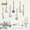 Seaside Inspired Wall Decor Wooden Starfish Hanging Decoration, Nautical Coastal Ornament, Ocean Natural Wood Theme Art for Home Beach Lake House