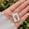 Cartoon Design Catholic Necklace Mini Size Virgin Mary Pendant Necklace  for Men and Women