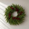 Entry Door Christmas Wreath with Red Berries Indoor Outdoor Holiday Decor Full