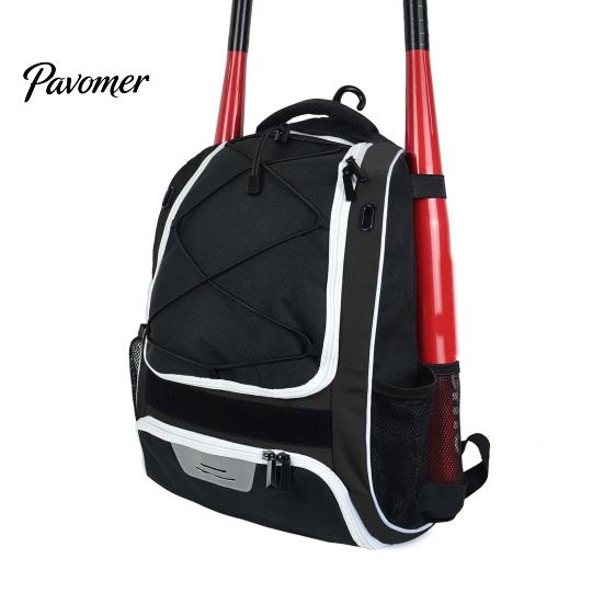 Zaino porta attrezzatura da baseball in nylon impermeabile, grande capacità, tracolla regolabile, borsa per trasporto attrezzatura da softball, zaino per allenamento sportivo e competizione