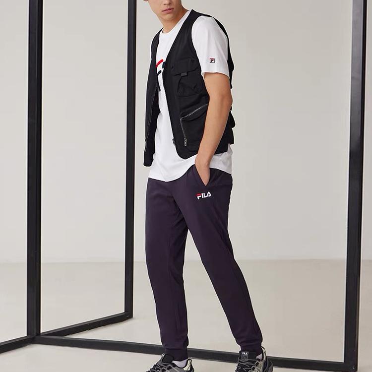 New FILA Knitted Sports Pants Men's Legend Blue F51M138616FNV