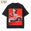 Motorsport Formule 1 Grand Prix Niki Lauda Legenda Rip Vintage Oversized Tričko M4sy