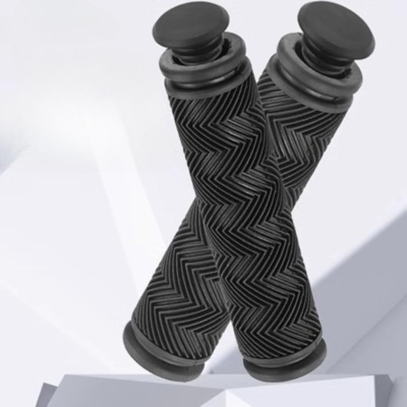 1 Pair Bike Double-way Water Pattern Rubber Bicycle Grip Dead Fly Handle Cover Bicycle Sub-handlebar Color Comfortable Hand Riding Supplies
