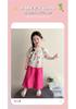 Girls' summer outfit set 2026 new stylish baby summer short sleeved wide leg pants two-piece set children's clothing
