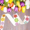 Roll-shaped flower-shaped decorative stickers for gift boxes - PVC self-adhesive labels - 500 stickers