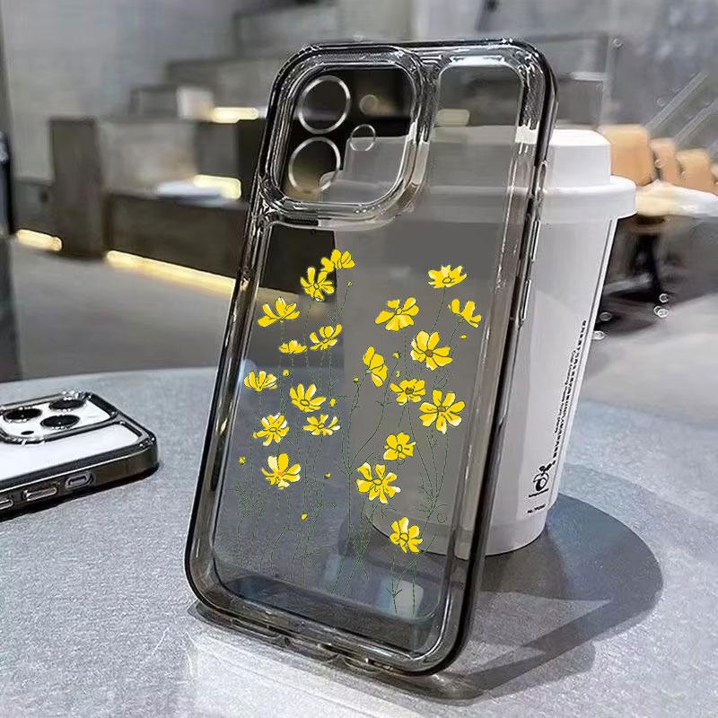 Lotus Flower Transparent Phone Case For iPhone 11 Case iPhone 13 14 12 15 16 Pro Max XR XS X 7 8 Plus SE 2020 Shockproof Cover