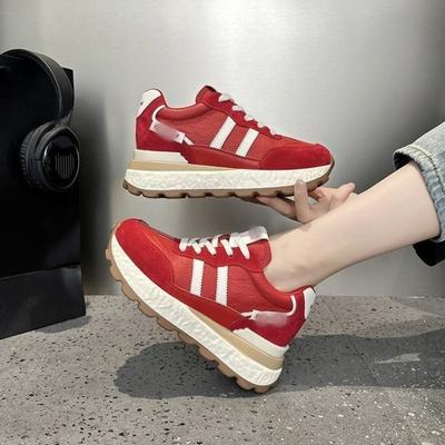 New Fashionable, Sporty and Casual Women's Height-increasing Thick-soled Dad Shoes and Sponge Board Shoes