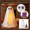 Halloween Decorative Brooms Set of 2 for Tabletop Home Living Room Party Decor