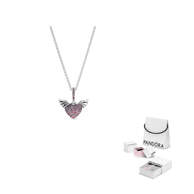 Pandora 925 Sterling Silver Pendants Women's Pink 398505C02
