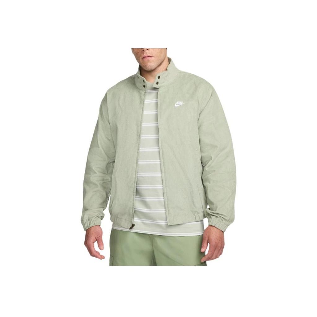 Nike Sportswear Club Logo Embroidered Corduroy Comfortable Casual Jacket Men Jackets Emerald-Horizon FZ0631-370