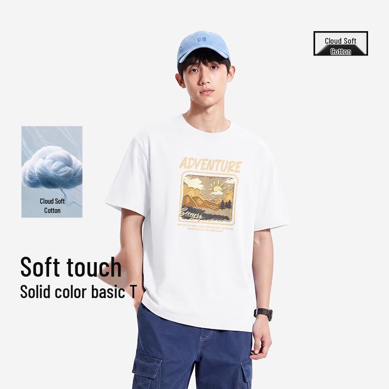 Xuezhongfei Men s Graphic Print Heavyweight Cotton T-Shirt 4XL