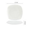 10.5 inch, plain white bone china buffet plates,  square dinner plate, crockery rectangular dish, bone china dinner set