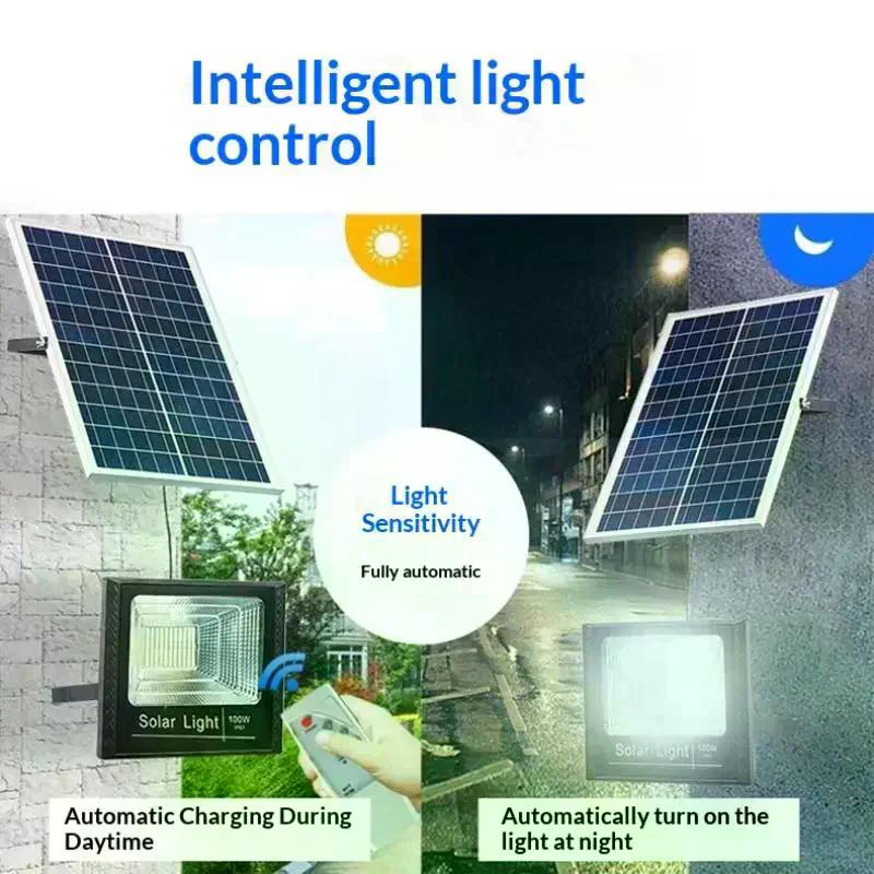 50W/100W Solar Flood Lights With Remote Control Outdoor IP65 Waterproof Solar Powered Spotlight Solar Reflector Wall Lamp