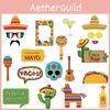 Mexican Carnival Photo Props Party Decorations With Paper Material For Festive Events