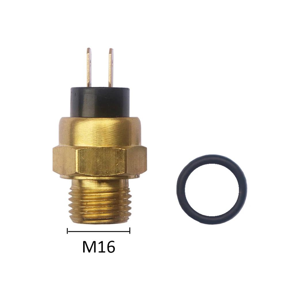 M14/M16 85℃ Durable Brass Motorcycle Radiator Coolant Fan Water Temperature Thermostat Switch Efficient Performance Accessories