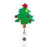 Snowman Elk Christmas Badge Reel Santa Claus ID Card Holder  Doctor Student