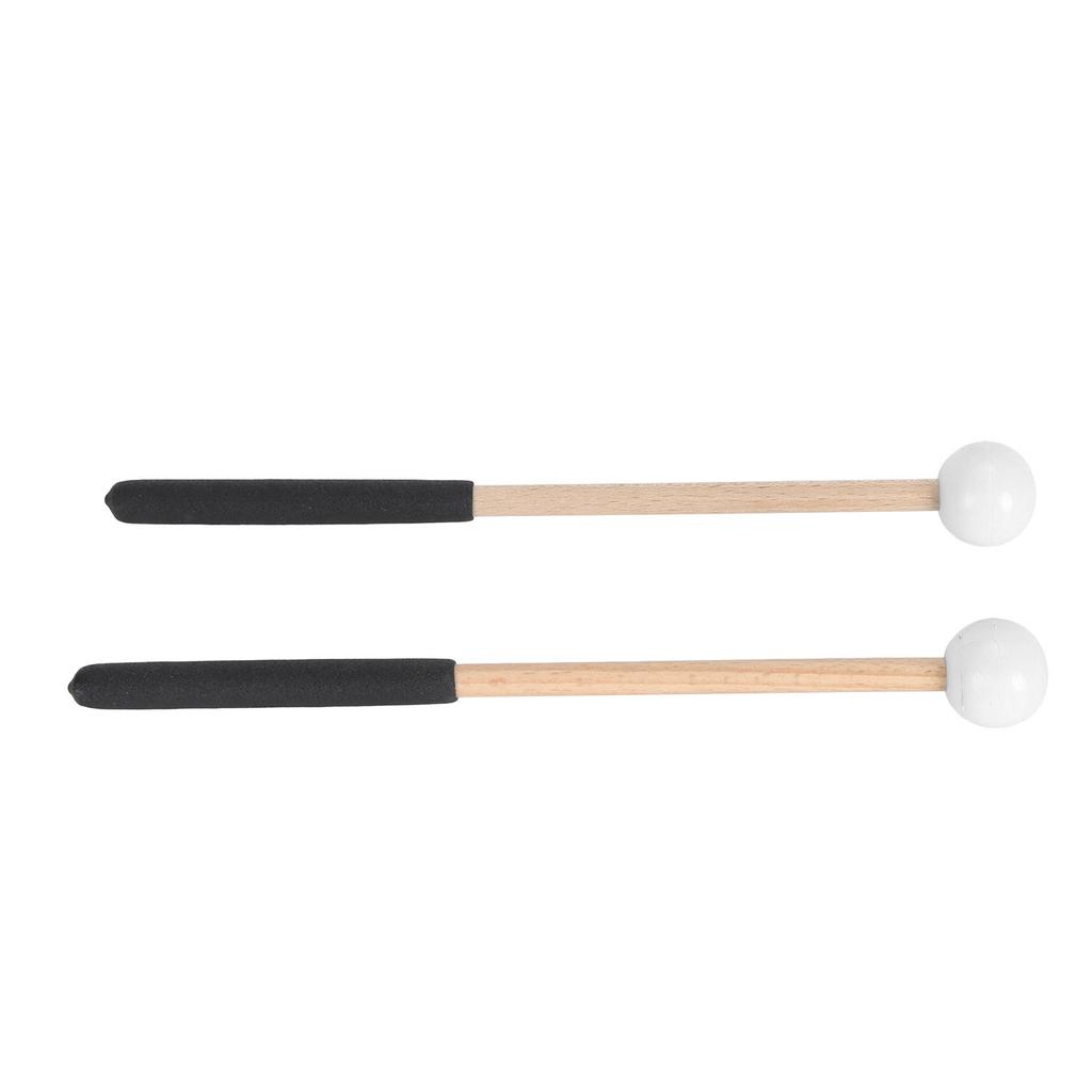 1 Pair Percussion Mallet Rubber and Maple Multifunctional Tongue Drum Mallet for Concert